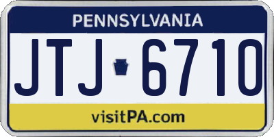 PA license plate JTJ6710