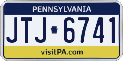 PA license plate JTJ6741
