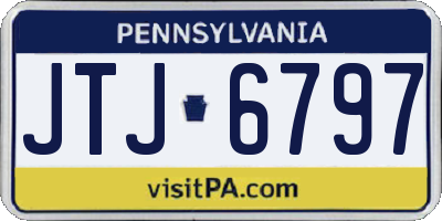 PA license plate JTJ6797