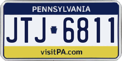 PA license plate JTJ6811