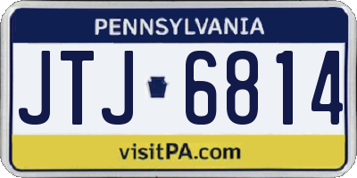PA license plate JTJ6814