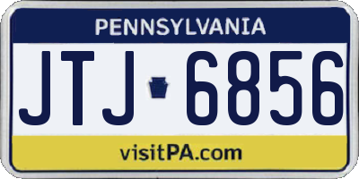 PA license plate JTJ6856