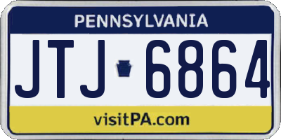 PA license plate JTJ6864