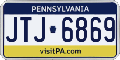 PA license plate JTJ6869