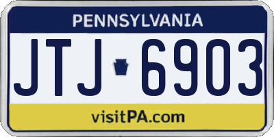 PA license plate JTJ6903