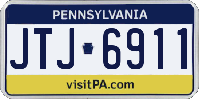 PA license plate JTJ6911