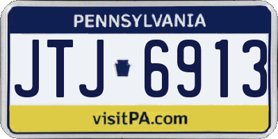 PA license plate JTJ6913