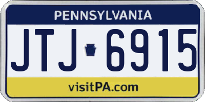 PA license plate JTJ6915