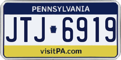 PA license plate JTJ6919