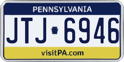 PA license plate JTJ6946
