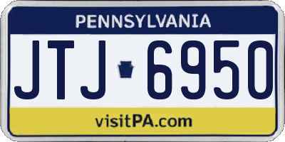 PA license plate JTJ6950