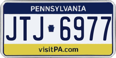 PA license plate JTJ6977