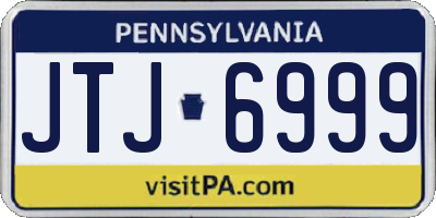 PA license plate JTJ6999