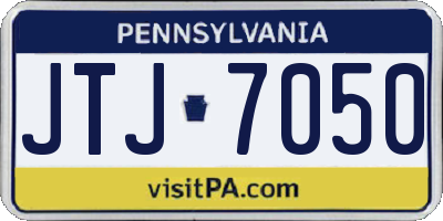 PA license plate JTJ7050