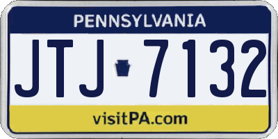 PA license plate JTJ7132
