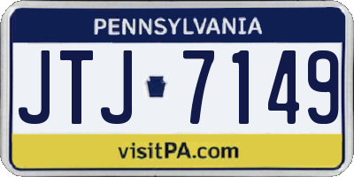 PA license plate JTJ7149