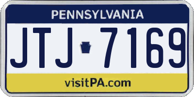 PA license plate JTJ7169