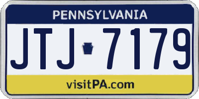 PA license plate JTJ7179