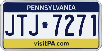 PA license plate JTJ7271