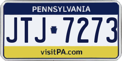 PA license plate JTJ7273