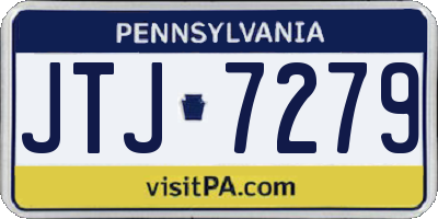 PA license plate JTJ7279