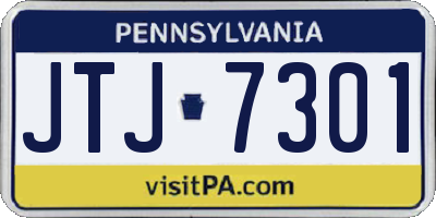 PA license plate JTJ7301