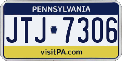 PA license plate JTJ7306