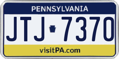 PA license plate JTJ7370