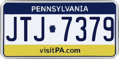 PA license plate JTJ7379