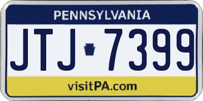 PA license plate JTJ7399