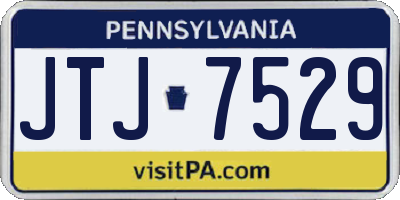 PA license plate JTJ7529