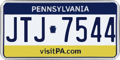 PA license plate JTJ7544