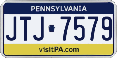 PA license plate JTJ7579