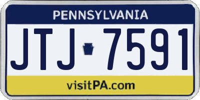 PA license plate JTJ7591