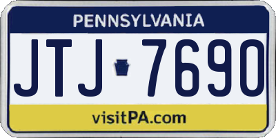 PA license plate JTJ7690