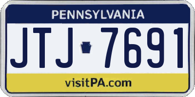 PA license plate JTJ7691
