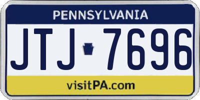 PA license plate JTJ7696