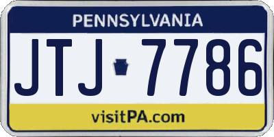 PA license plate JTJ7786