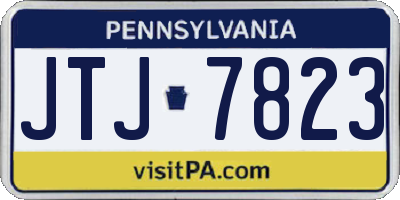 PA license plate JTJ7823