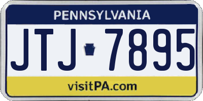 PA license plate JTJ7895