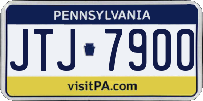PA license plate JTJ7900