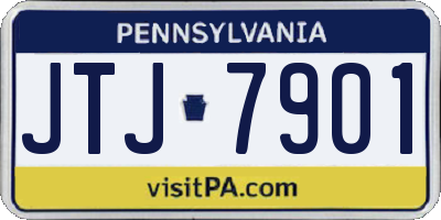 PA license plate JTJ7901