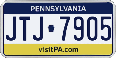 PA license plate JTJ7905