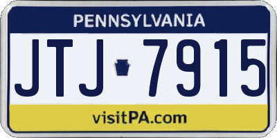 PA license plate JTJ7915