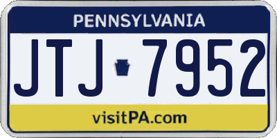 PA license plate JTJ7952