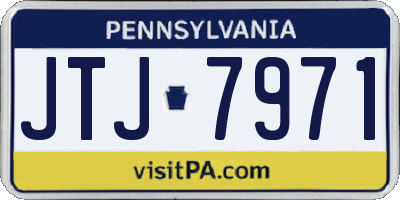PA license plate JTJ7971