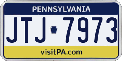 PA license plate JTJ7973