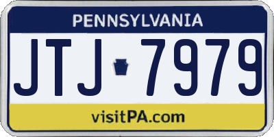 PA license plate JTJ7979