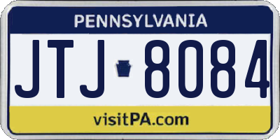 PA license plate JTJ8084