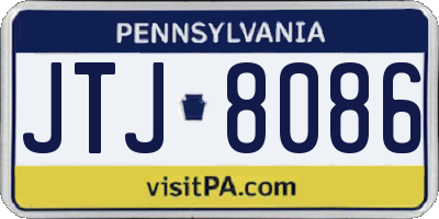 PA license plate JTJ8086